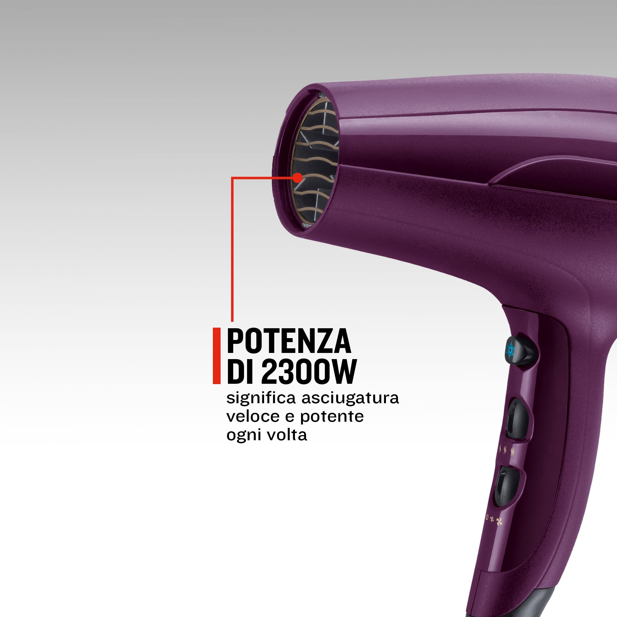 Remington Asciugacapelli 2300W - Luce e Volume - Bocchetta per lo styling, Diffusore, Con Ioni, 3 livelli di riscaldamento e 2 livelli di ventola ,livello di raffreddamento, Your Style D5219