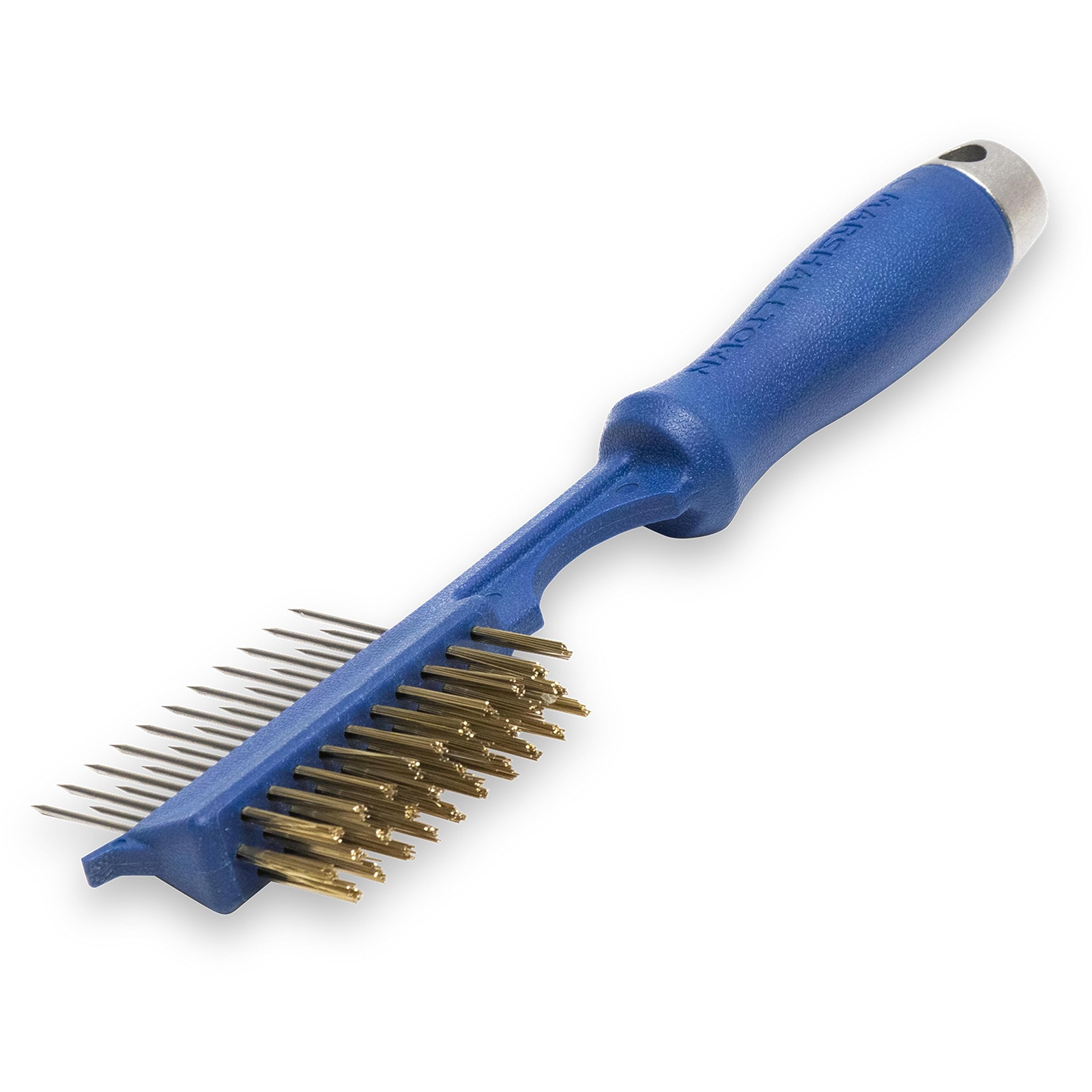 Marshalltown Premium Paint Brush Comb, Soft Brass Wire Bristles, Stainless-Steel Comb, Paint Can Rim Cleaner, Hammering End, Integrated Roller Cleaner, PBC