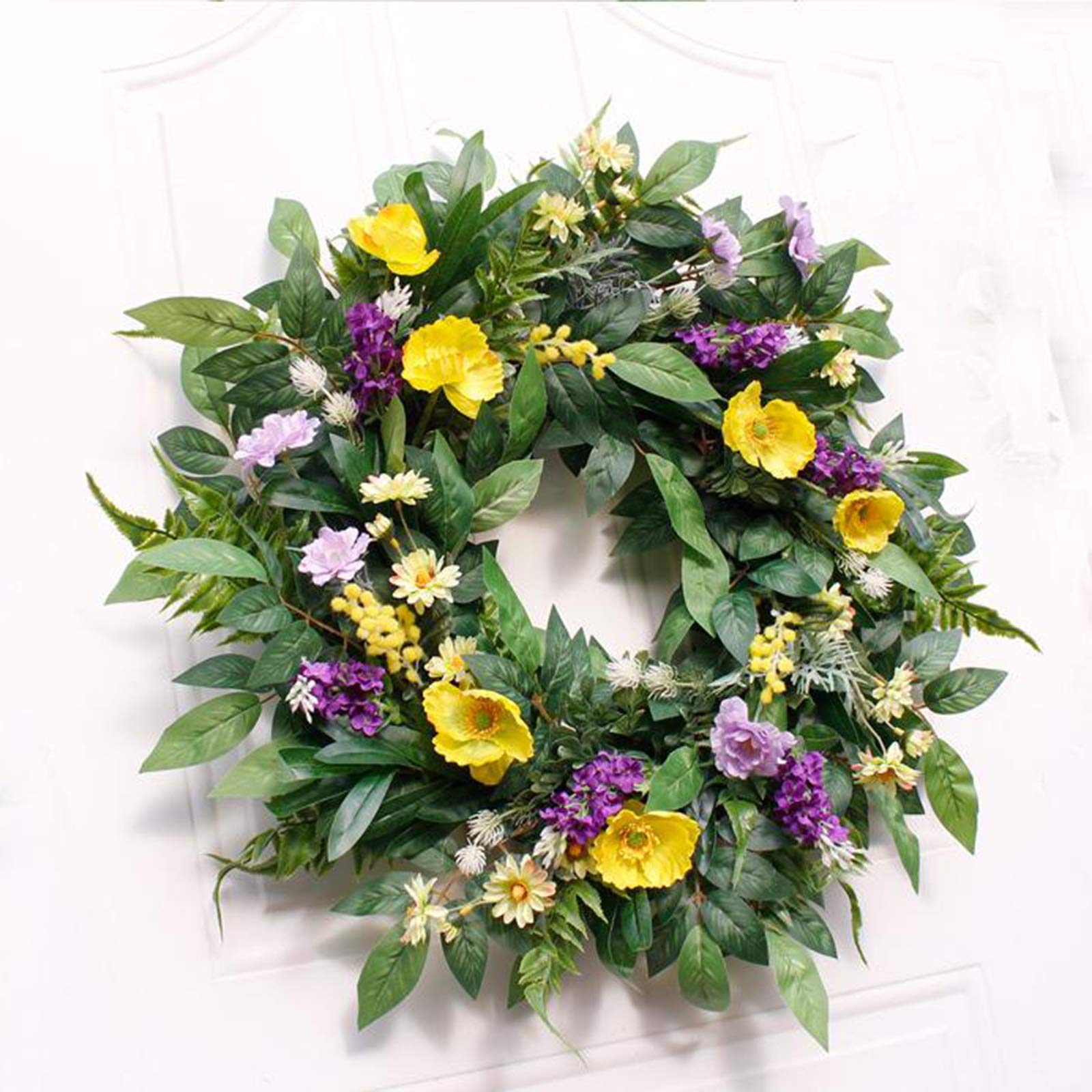 Türkranz Künstliche Blumenkranz Girlande Fensterkranz Handgearbeitet Detailtreu Farbintensiv Geschenkfür Freunde Und Familie für Dekoration
