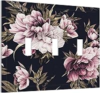 Vista 25 de Cubierta de Placa de Pared de 2 Pandillas de Mármol Abstracto, Placa Frontal de Interruptor de Luz Eléctrico Decorativa en Azul Marino y Oro