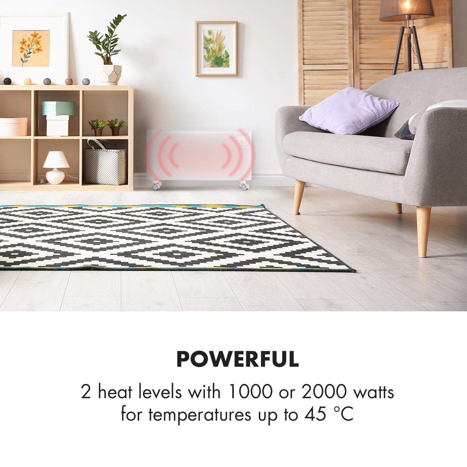 Klarstein Bornholm Smart - Calefactor de convección, Blanco