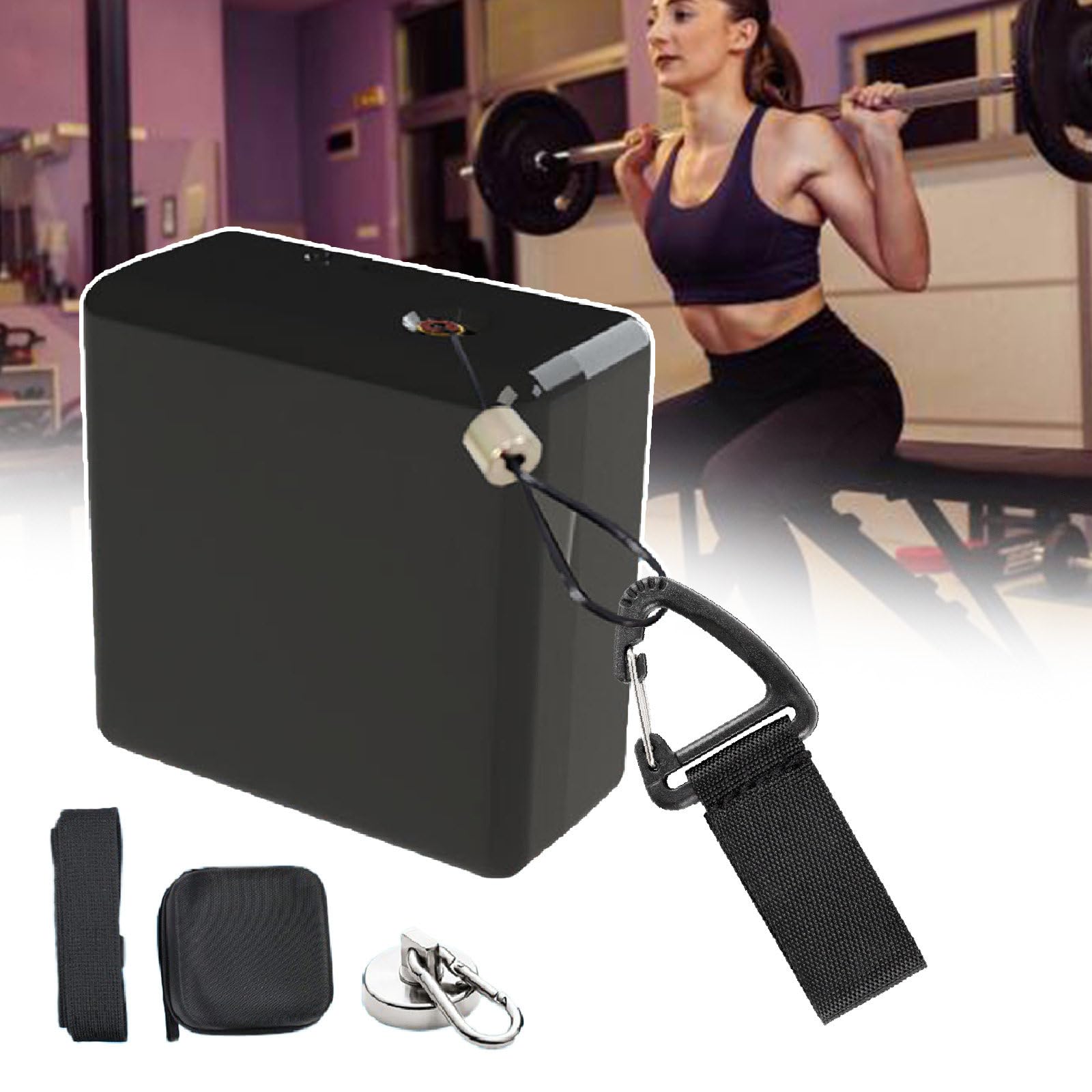 Vbt Resistance Training Device for Coaches and Self-Taught Who Need Real-Time Training Data Feedback,With App Real-Time Data Feedback,Additional Accessories: Belt/Magnetic Hook/Storage Bag