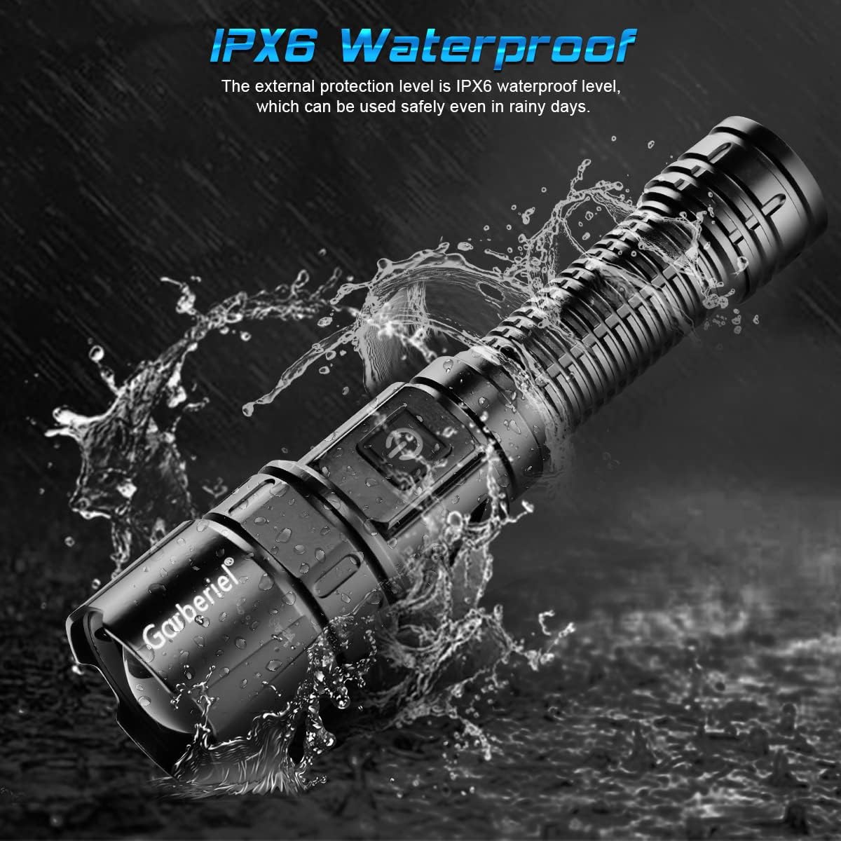 High Lumens Tactical Flashlight with Picatinny Rail Mount - 10000 Lumens Bright XHP70 USB Rechargeable Weapon Light for Outdoor and Pressure Switch Included, Zoomable,5 Modes, Waterproof : Sports & Outdoors