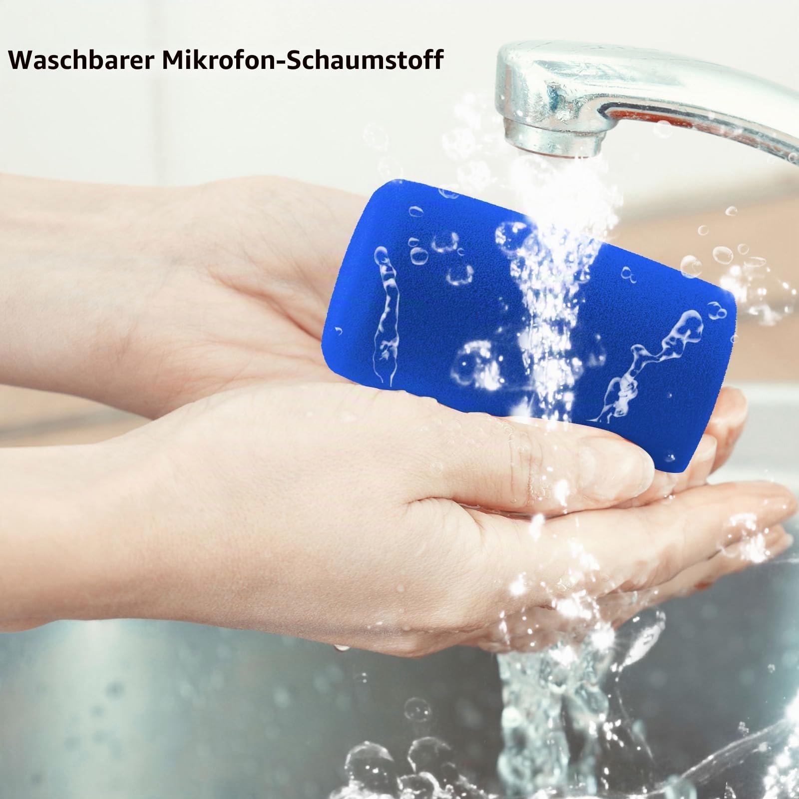 LEFXMOPHY SM7B Pop-Filter für Shure SM7B SM7dB Gesangsmikrofon RK345 Ersatz-Windschutzscheibe, blaue Windsackabdeckung, 1 Stück, Windschaumabdeckung