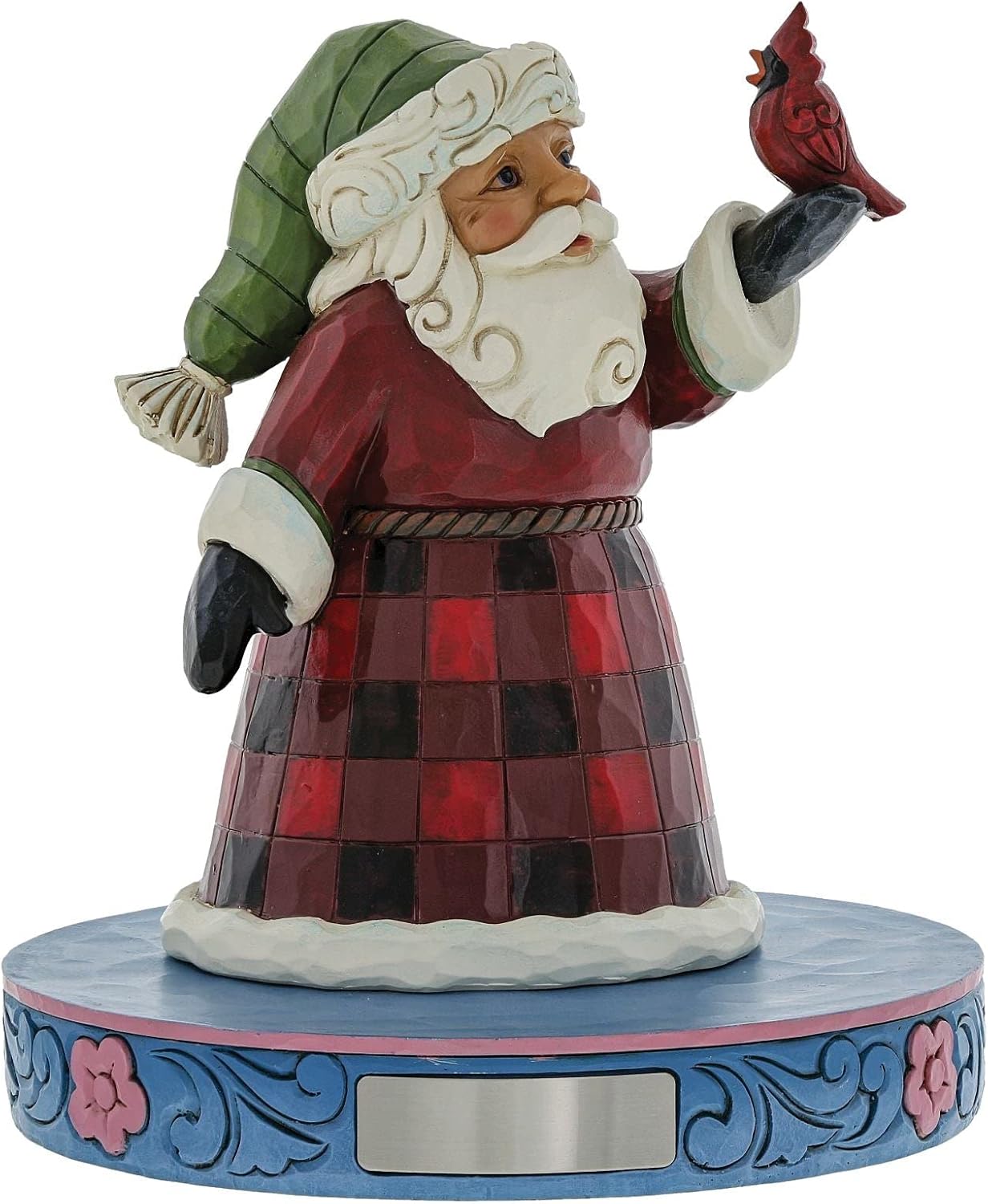 Enesco Jim Shore Buffalo Plaid Santa Claus Pint Sized Figurine 5 Inch 6011480 : Home & Kitchen