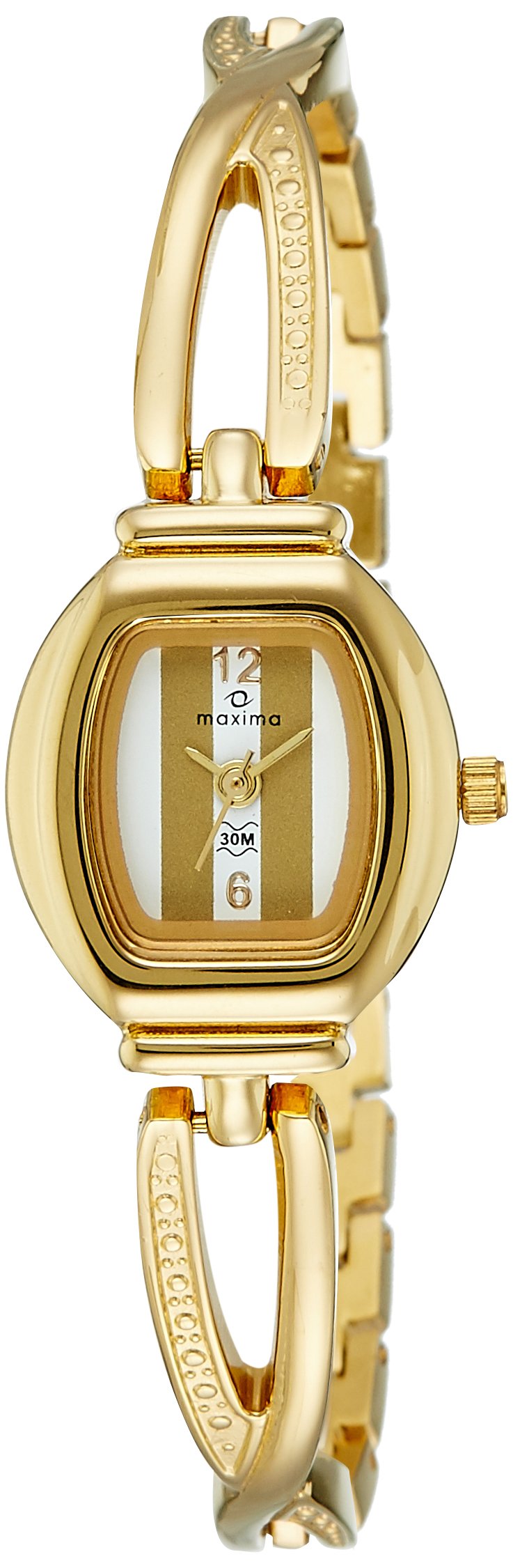 Maxima Brass Gold Collection Analog Watch for Women 07192Bmlyc, White Dial, Gold Band (B00E88D28M) Amazon Price History, Amazon Price Tracker