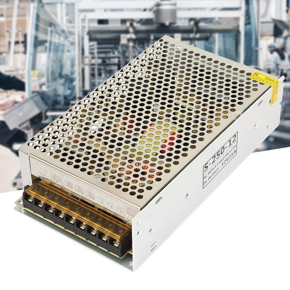 Walfront AC110V - Transformateur de Conversion 220V-DC 12V pour CCTV, Radio, Projet Informatique