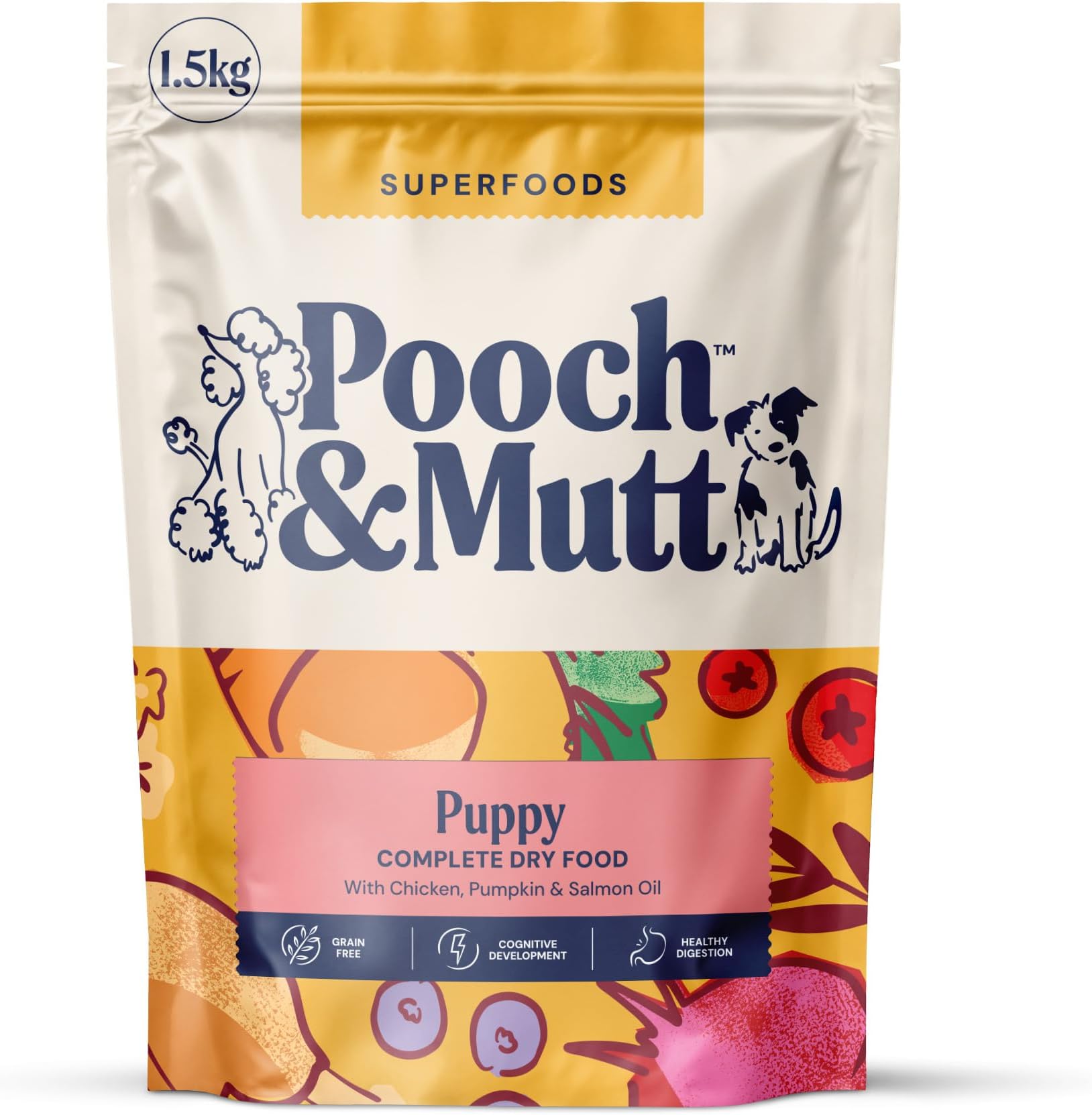 Puppy Superfood Complete Dry Dog Food, Chicken, 1.5kg