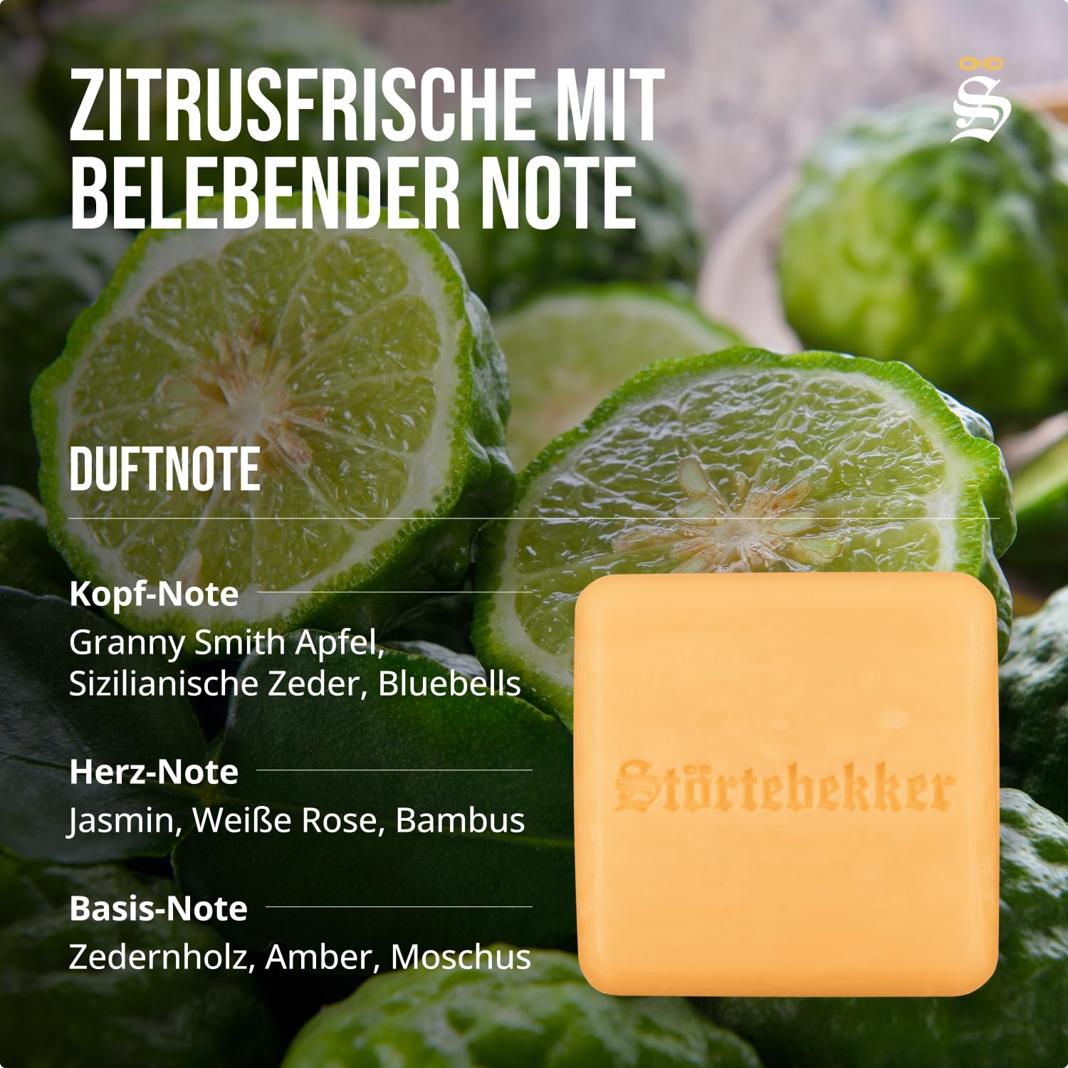 Störtebekker® Premium Shampoo Bar Summer Breeze Bergamotte (6x) - Festes Shampoo Herren & Damen - 3in1 Duschseife Männer für Haare, Kopfhaut & Bart - Feuchtigkeitsshampoo - vegan, handmade - 6x100g