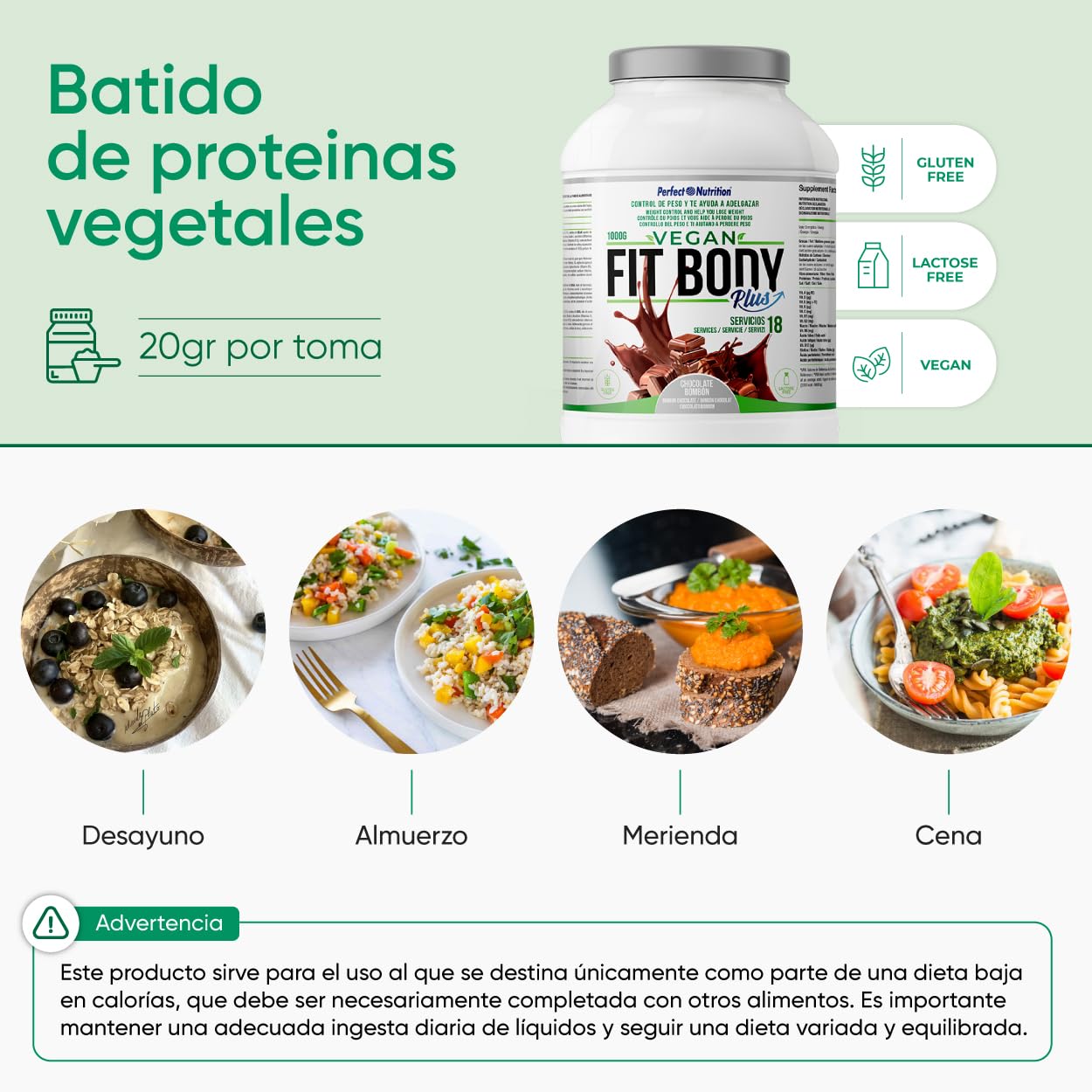 Batido Sustitutivo Vegano Sin Gluten y Sin Lactosa | Alto en Proteínas Vegetales | Bajo en Calorías – Saciante y Nutritivo | Sabor Chocolate | Fabricado en España…