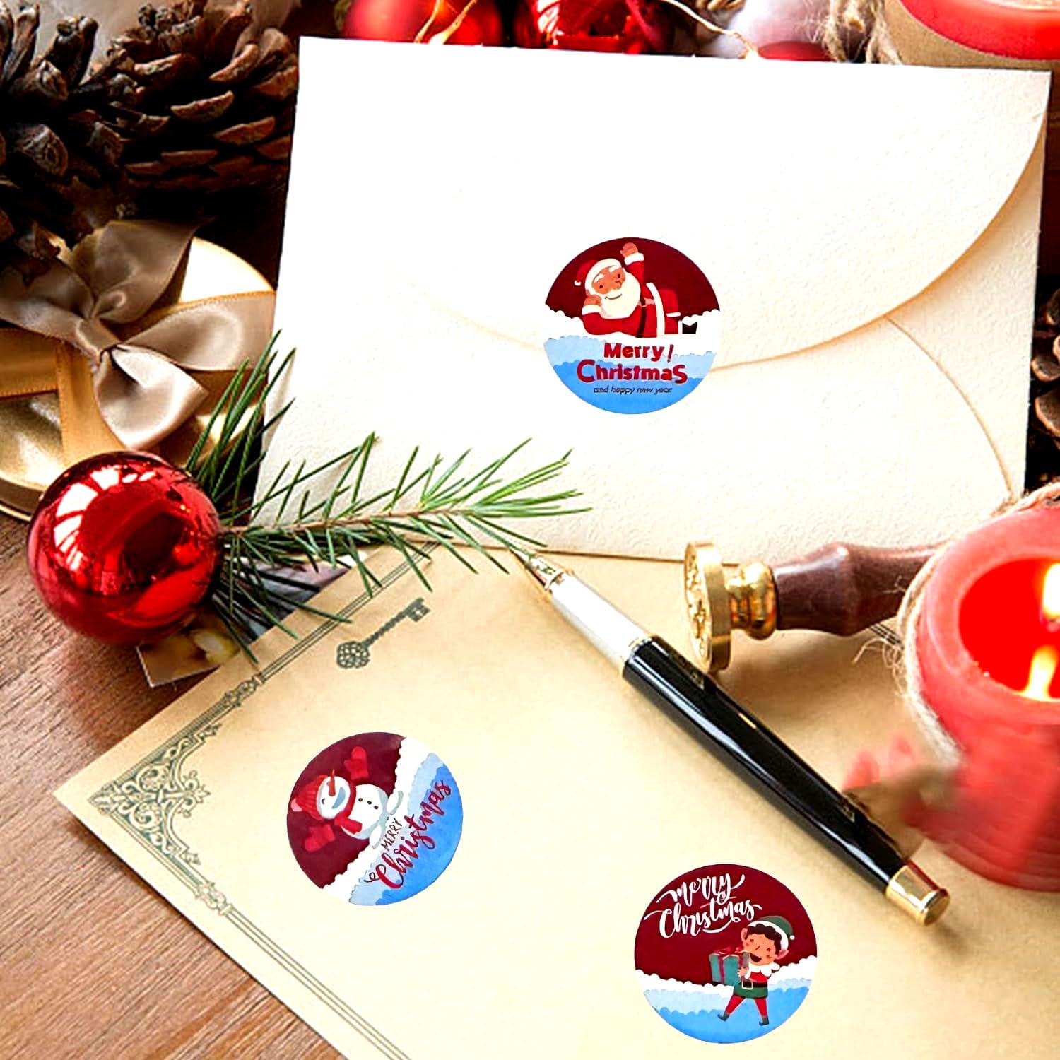Stickers Natale Etichette Adesive Di Natale 120 - Bigliettini Per Regali,  Decorazioni Natalizie Adesivi Babbo Natale Neve Etichette Adesive Natale, image size:1500x1500