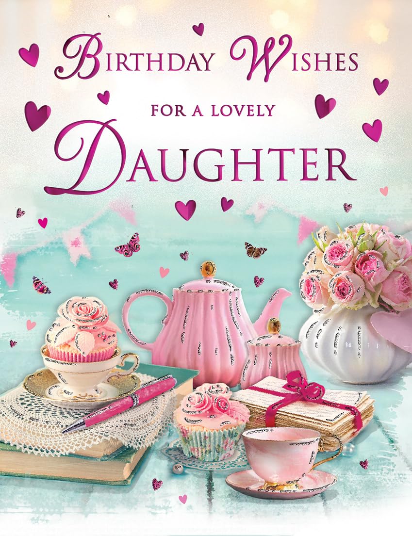 Regal Publishing Birthday Card Daughter - 8 x 6 inches - Piccadilly Greetings