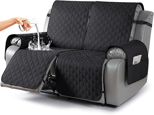 Miniatura 21 de TAOCOCO Fundas reclinables 100% impermeables, fundas de sofá reclinable con correas para las piernas, funda de sofá reclinable reversible para silla