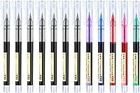 Vista 12 de Frienda 12 piezas bolígrafos de bola rodante de 0.5 mm japoneses de punta fina de secado rápido, tinta líquida, escritura suave para oficina y Negro