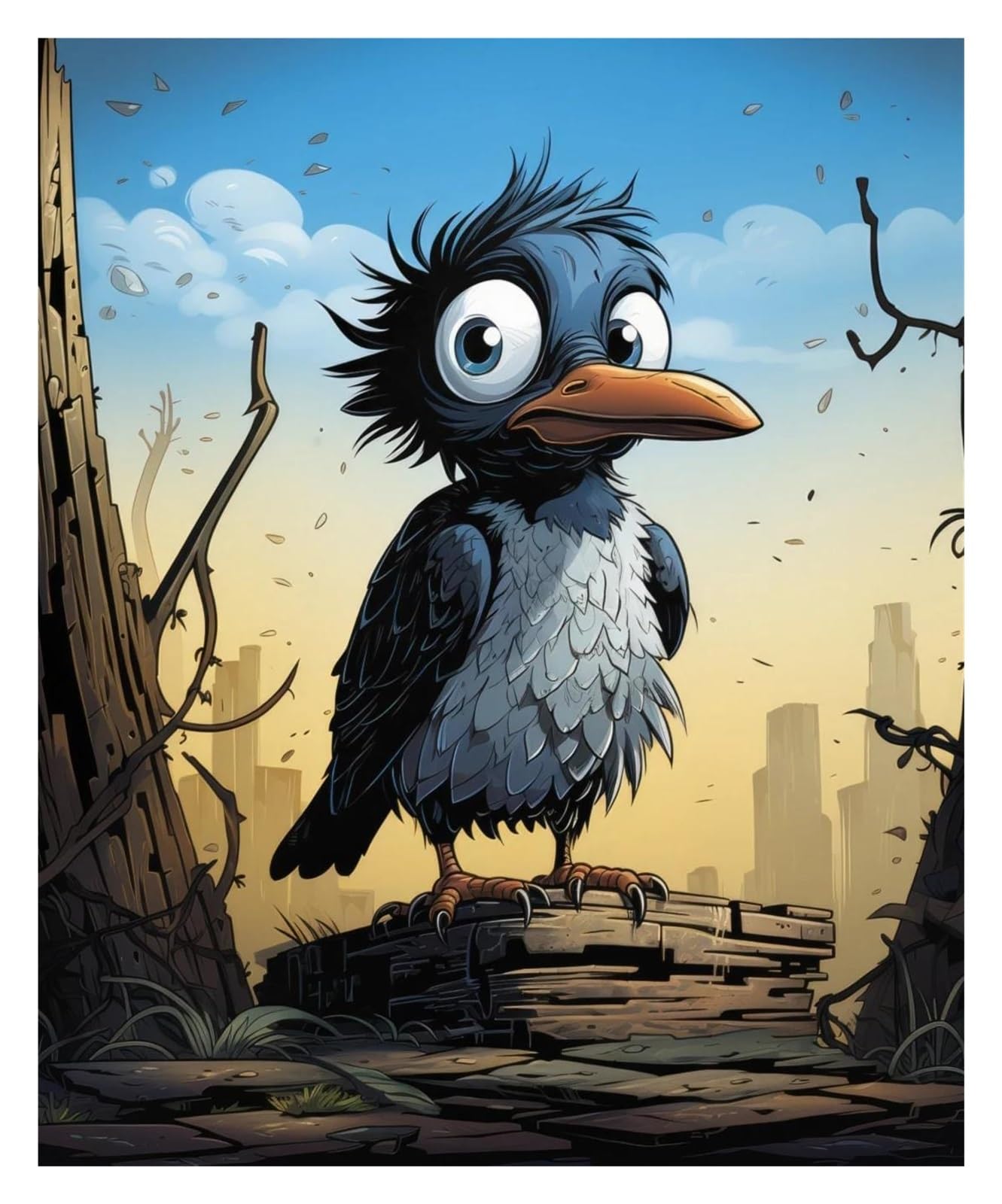 Affiches D'illustration De Pie Mignonne pour Créer une Ambiance Chaleureuse dans le Salon