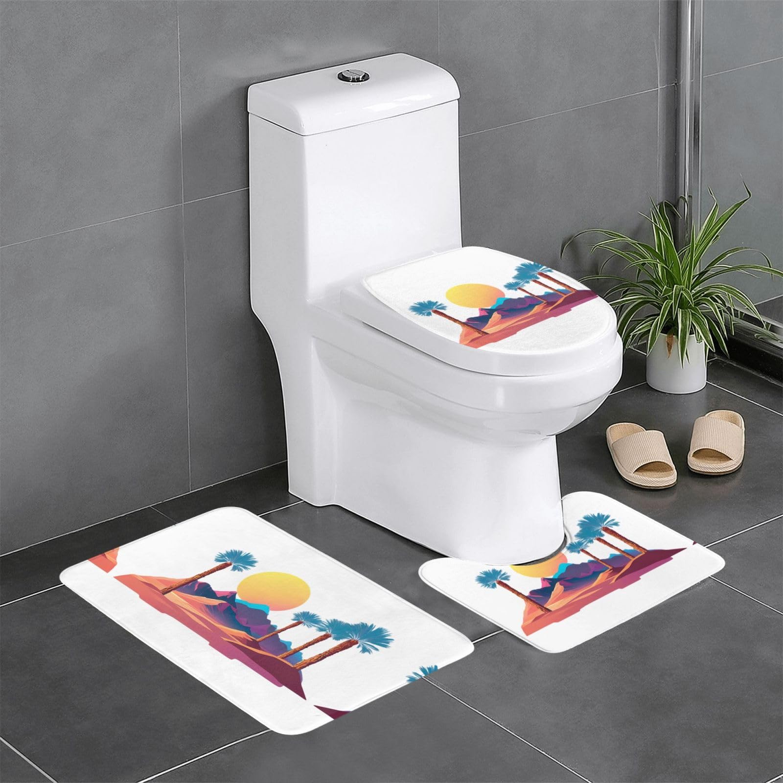 Tapis de salle de bain absorbant et durable 61 x 40 cm lot 3