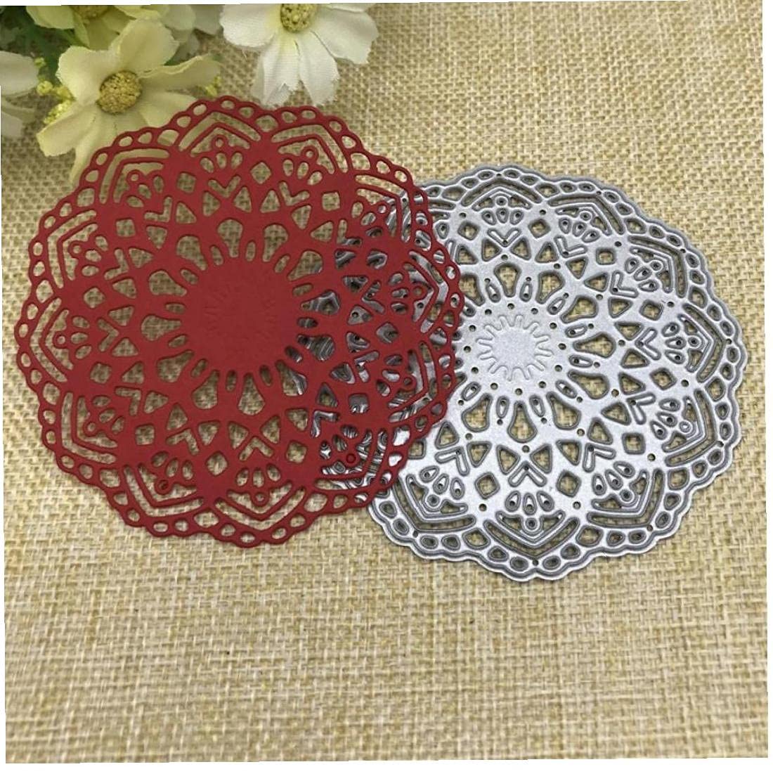 Froiny 1 Pc Metal Cutting Die Lace Circle Diy Scrapbooking Stencil Paper Cards Crafts Cut Embossing