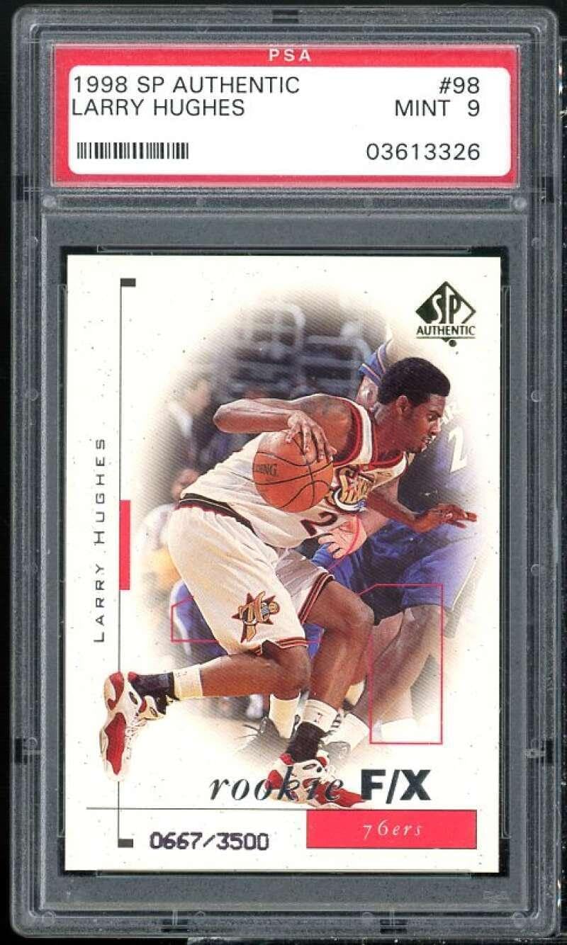 Larry Hughes Rookie Card 1998-99 SP Authentic #98 PSA 9 - Basketball Slabbed Rookie Cards