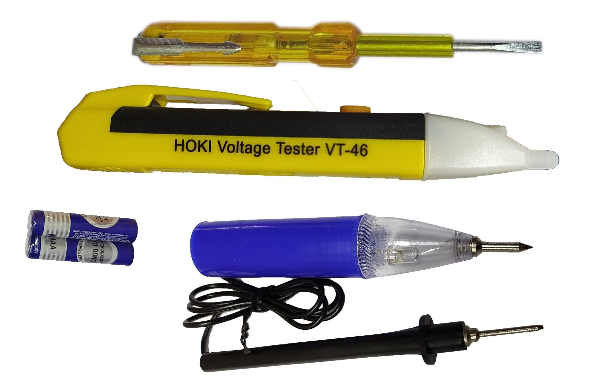 DUMDAAR VT-46 touchless analog voltage tester with 1pc Continuity Tester and 1pc Electric Tester