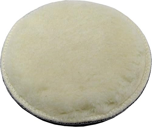 Miniatura 5 de Elitexion 6 inches Backing Plate for Polishing Buffering Soft Wool with Hook and Loop Pad - 5/8 inch TPI Spindle
