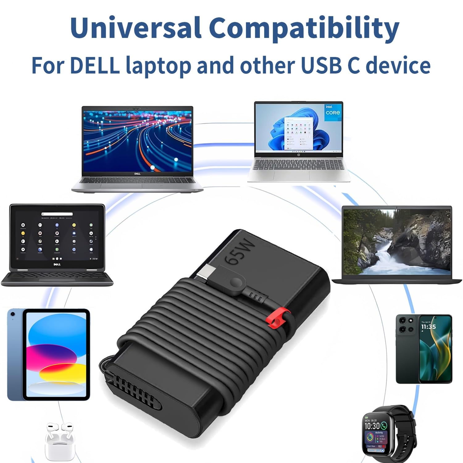 Amazon.com: 2026 New Slim 65W USB C Laptop Charger Replacement for
