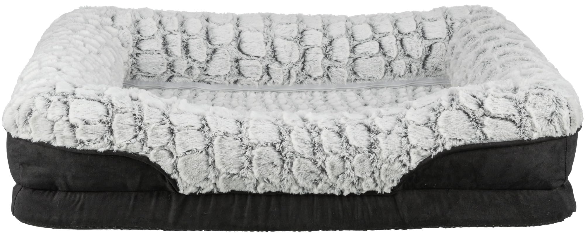 TRIXIE Orthopedisch hondenbed Vital Jonna 80 x 60 cm in salie - hoogwaardig hondenkussen met traagschuim - hondenmand voor oudere honden - gewrichtsvriendelijk en ontlastend - 37261