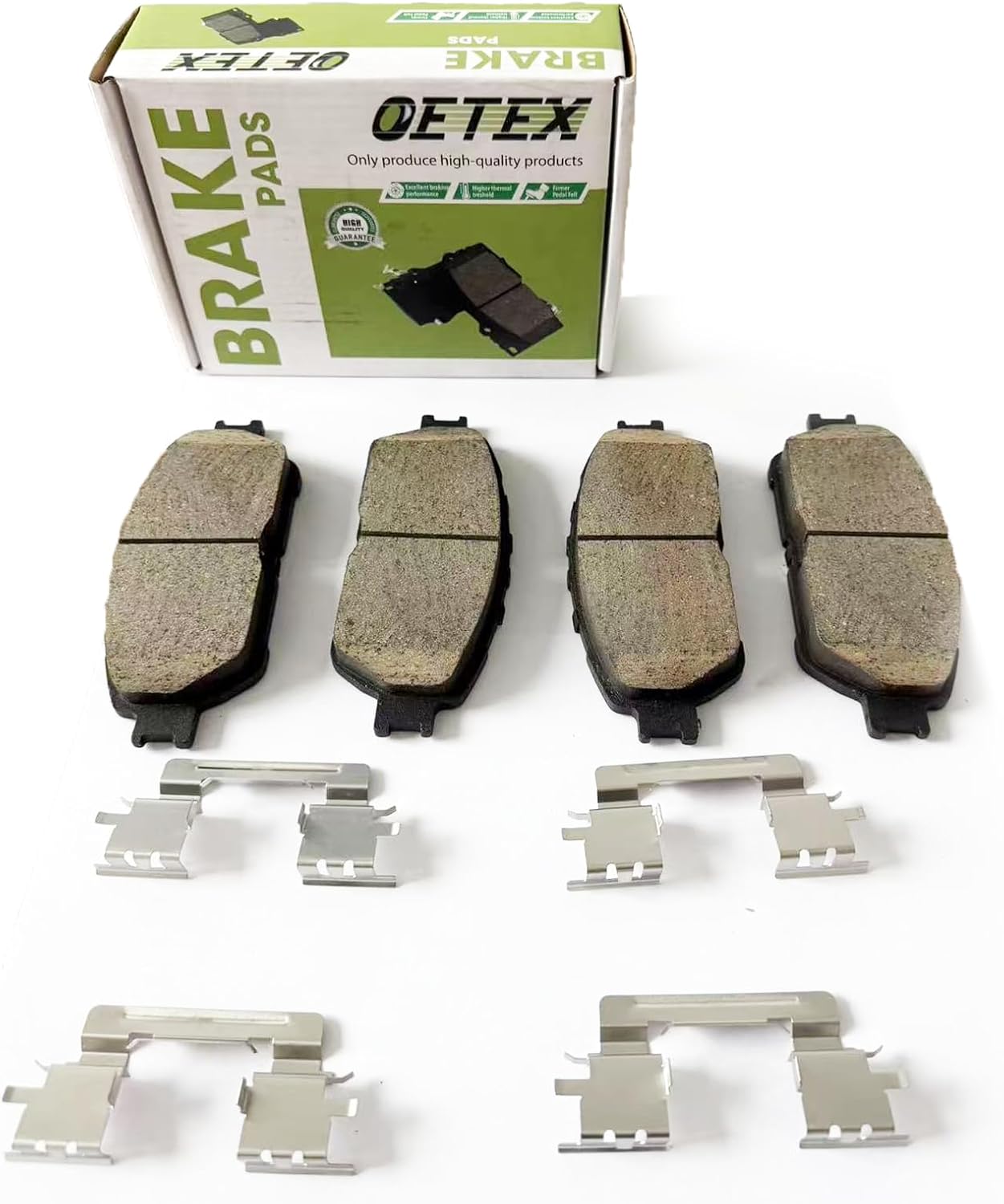 Front Ceramic Brake Pads Compatible with Jeep Wrangler JK (2007-2018), Grand Caravan, Town & Country, Liberty & Journey - Low Dust - Replaces D1327, D1273