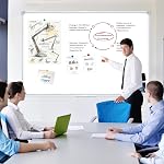 60"x40" Large Magnetic Whiteboard for Wall | Heavy Duty Dry Erase Board with Non-Glare Surface and Silver Aluminum Frame for Office & Classroom (Full Kit Included)