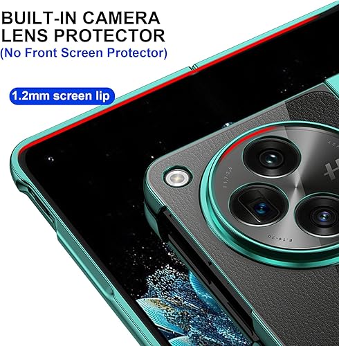 Miniatura 5 de Funda transparente para OnePlus abierta, marco galvanizado transparente para OnePlus Open con protector de cámara, ultrafina de policarbonato duro