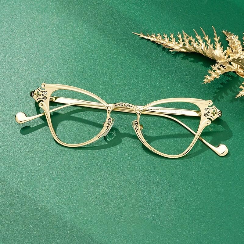 Miniatura 7 de VOOGLAM Gafas de bloqueo de luz azul ojo de gato con estilo para mujer, antifatiga ocular, gafas UV Chuchin