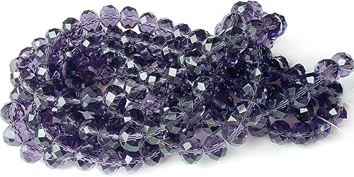 Miniatura 9 de Cuentas de vidrio Rondelle verde claro de 0.236 in para la fabricación de joyas AB Color 720 unids Forma de Briolette facetada Crytal Spacer Beads