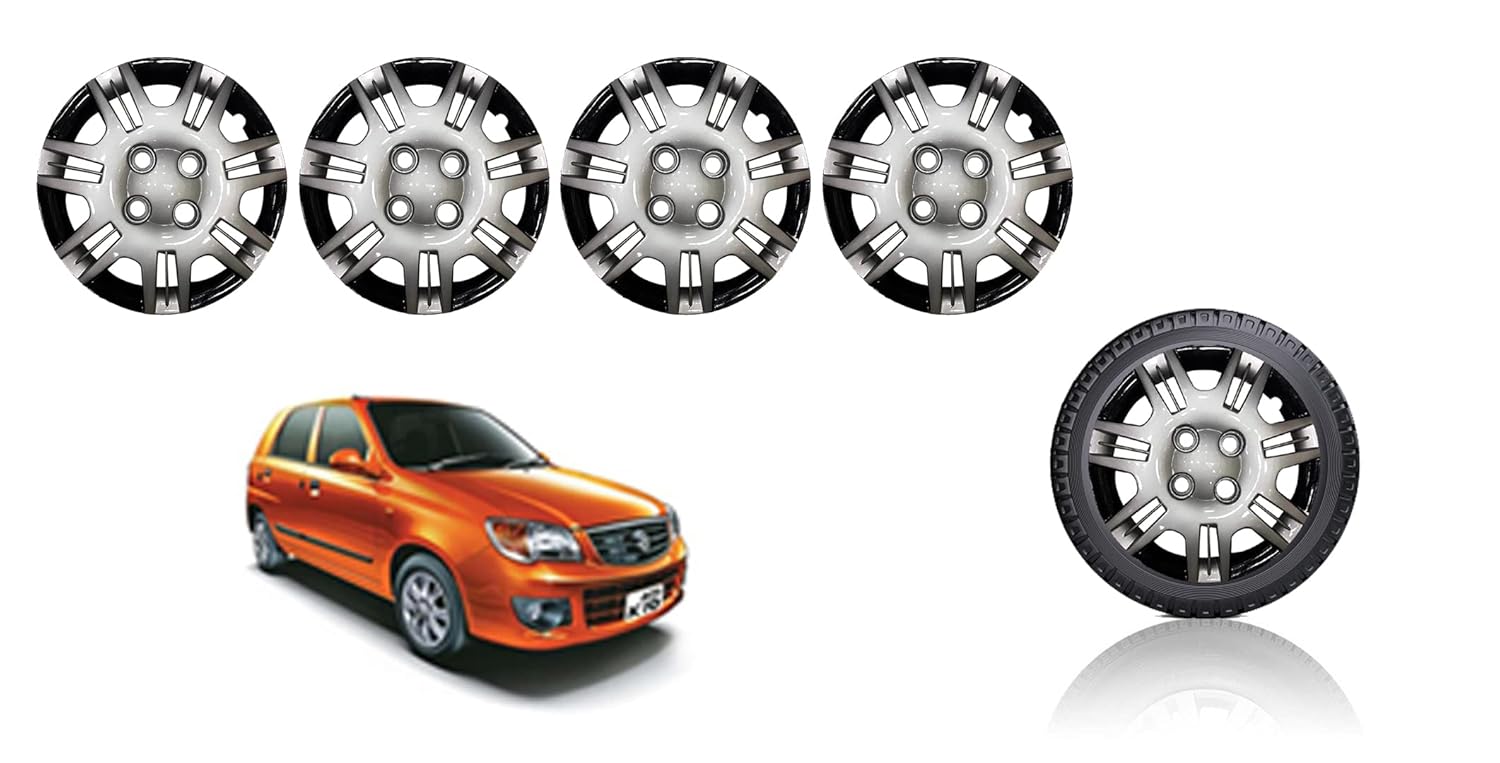 TECHMOZ SXNG Bolt DSN Black/Silver Colour Wheel Cover 13 INCHES
