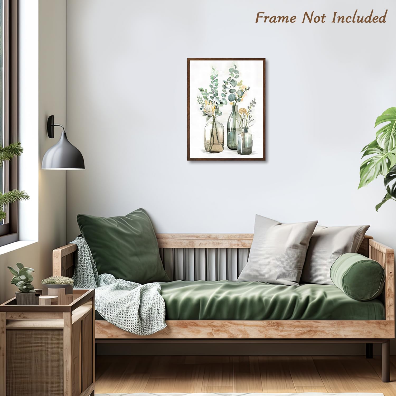Dazzlewall Botanical Bathroom Decor Wall Art Bottles and Plants Floral Print Canvas for Bedroom Farmhouse Living Room 12x16 in Unframed - Image 4