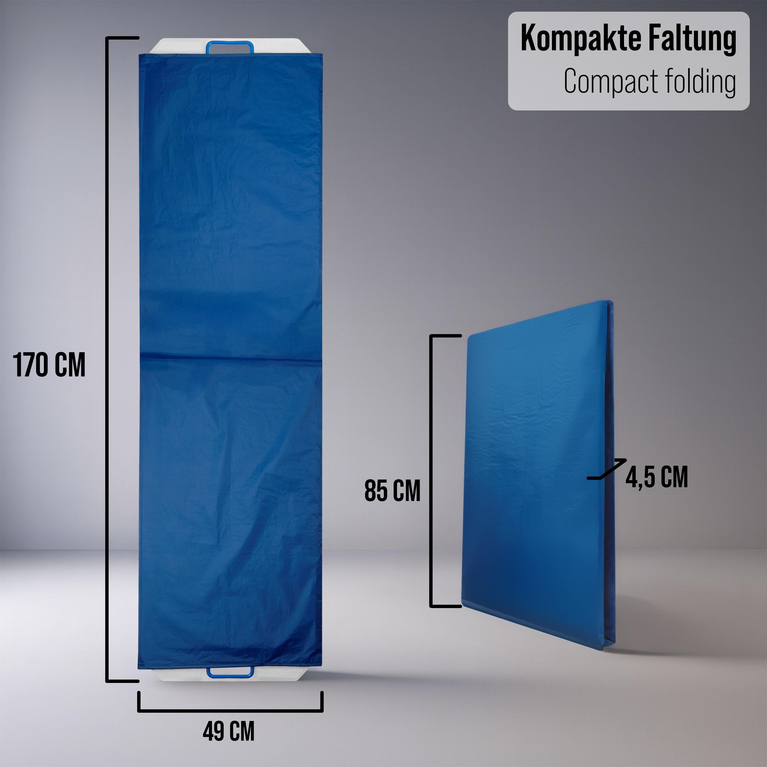 Pulox RB-100 Rollboard Umbettungshilfe Transferbrett bis 150 kg | Medizinisches Transferbrett für den Patiententransfer, stabile Umbettungshilfe mit Belastbarkeit bis 150 kg