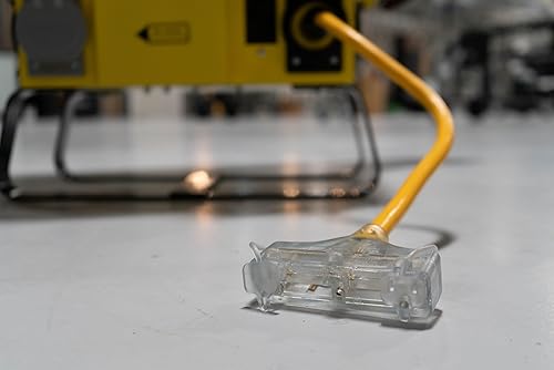 Vista 5 de Southwire - Adaptador de cable de alimentación para generador, calibre 12/3, 15 amperios, con receptáculos iluminados, construcción de conector