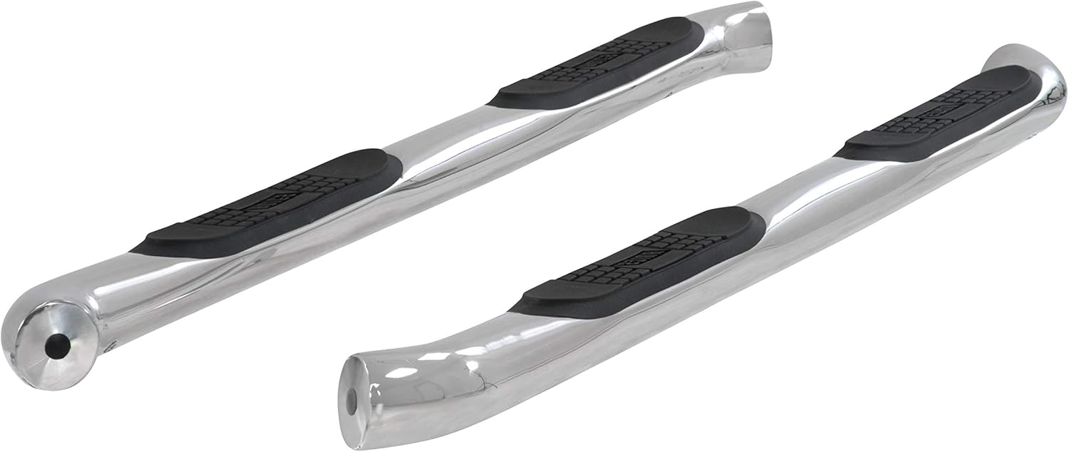 ARIES 202019-2 3-Inch Round Polished Stainless Steel Nerf Bars, No-Drill, Fits Select Toyota Highlander