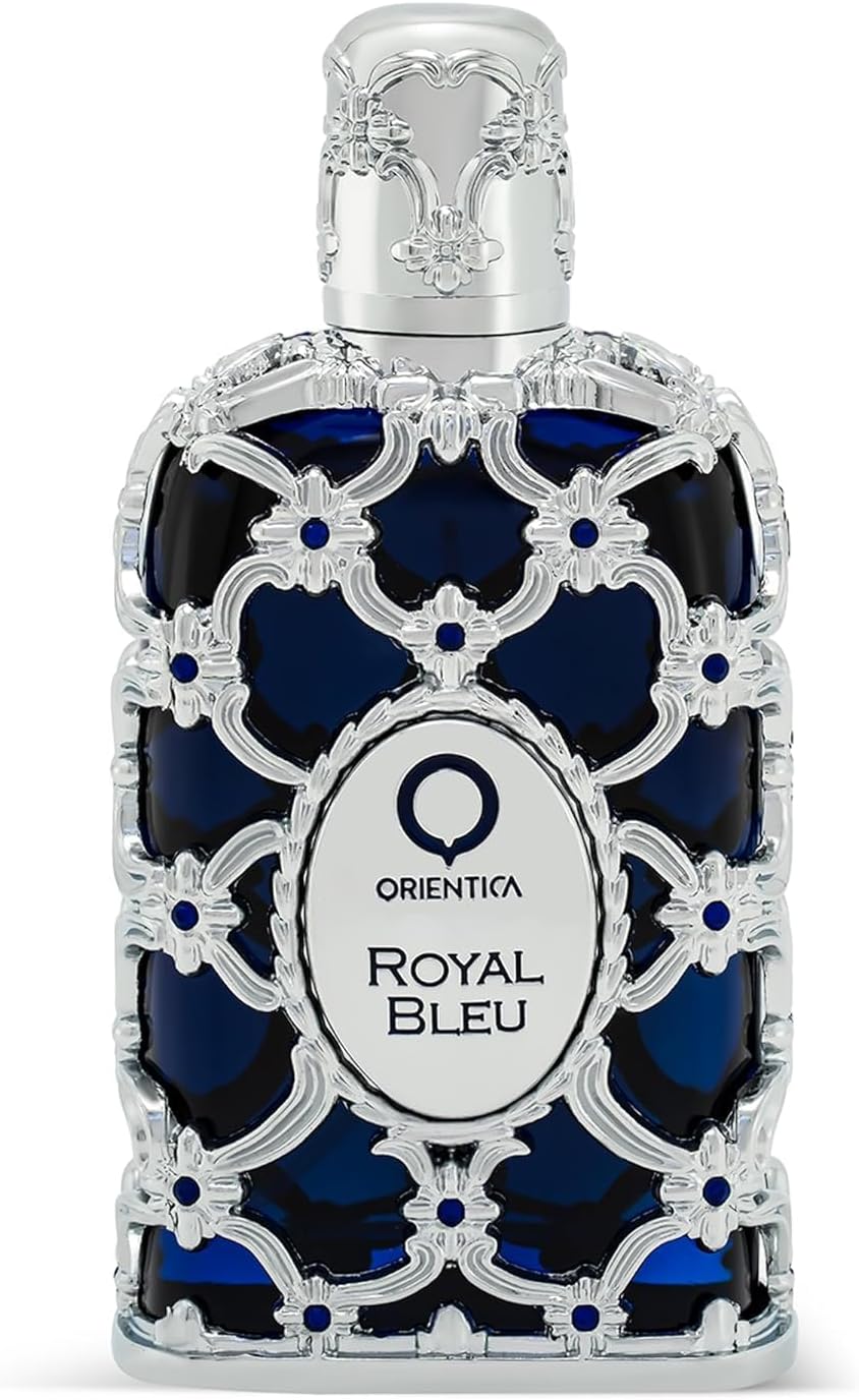 Orientica Luxury Royal Bleu Eau De Parfum 2.7oz/80ml – Mens Cologne with Notes of Vanilla, Cardamom, Apple, Jasmine – Woody Arabic Perfume for Men & Women - Perfumes Arabes Para Hombres y Mujer