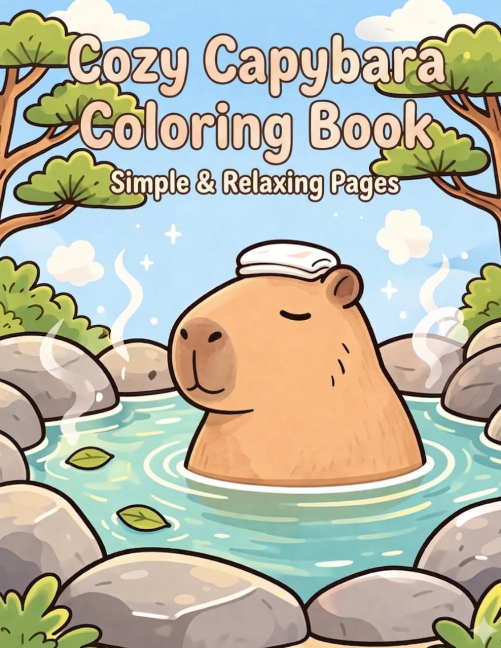 Cozy Capybara Coloring Book: Simple & Relaxing Pages