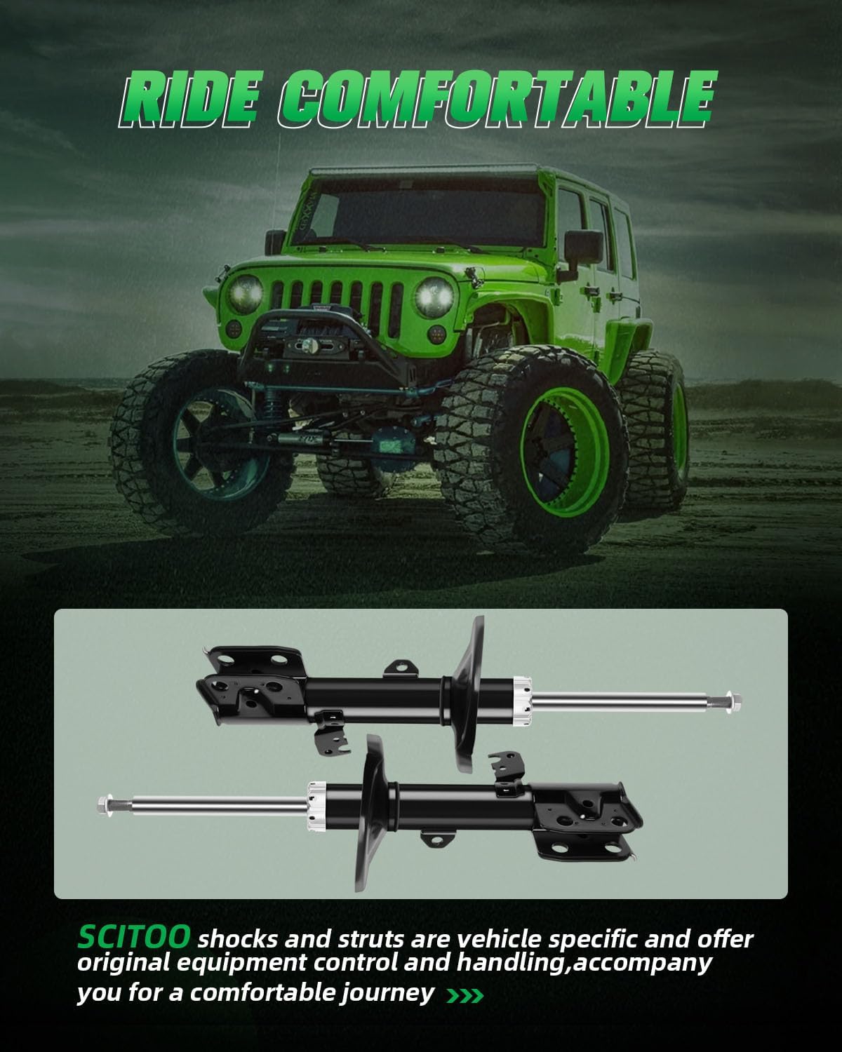 SCITOO Front Shocks Set of 2 for Vibe, Shocks Absorbers and Struts Fits 2009 2010 for Pontiac Vibe,2009 2010 2011 2012 2013 for Toyota Corolla,2009 2010 2011 2012 2013 for Toyota Matrix