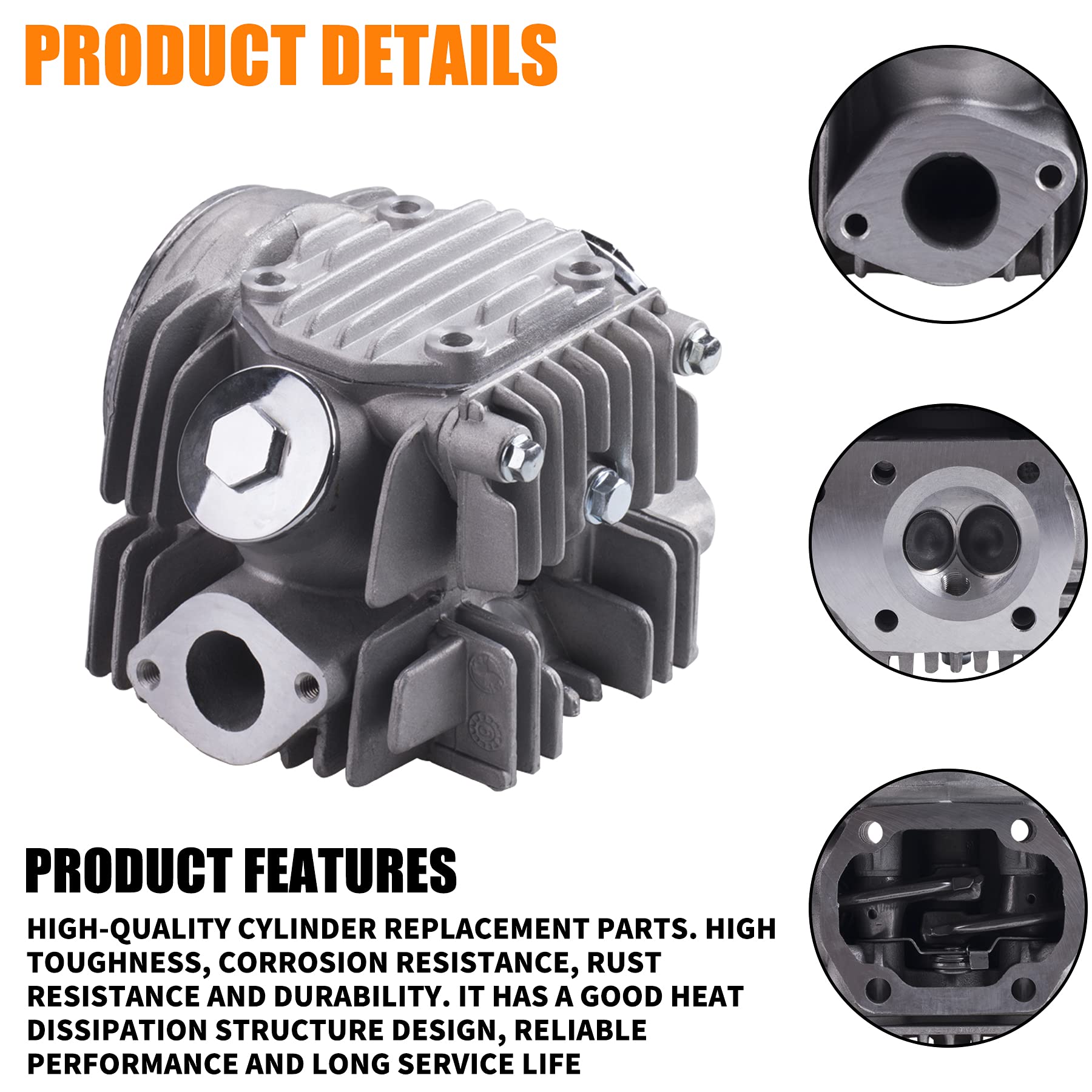 MEE　1206045 Coolster (QIYE) 110cc Cylinder Head Assembly Kit- Fits: ATVs