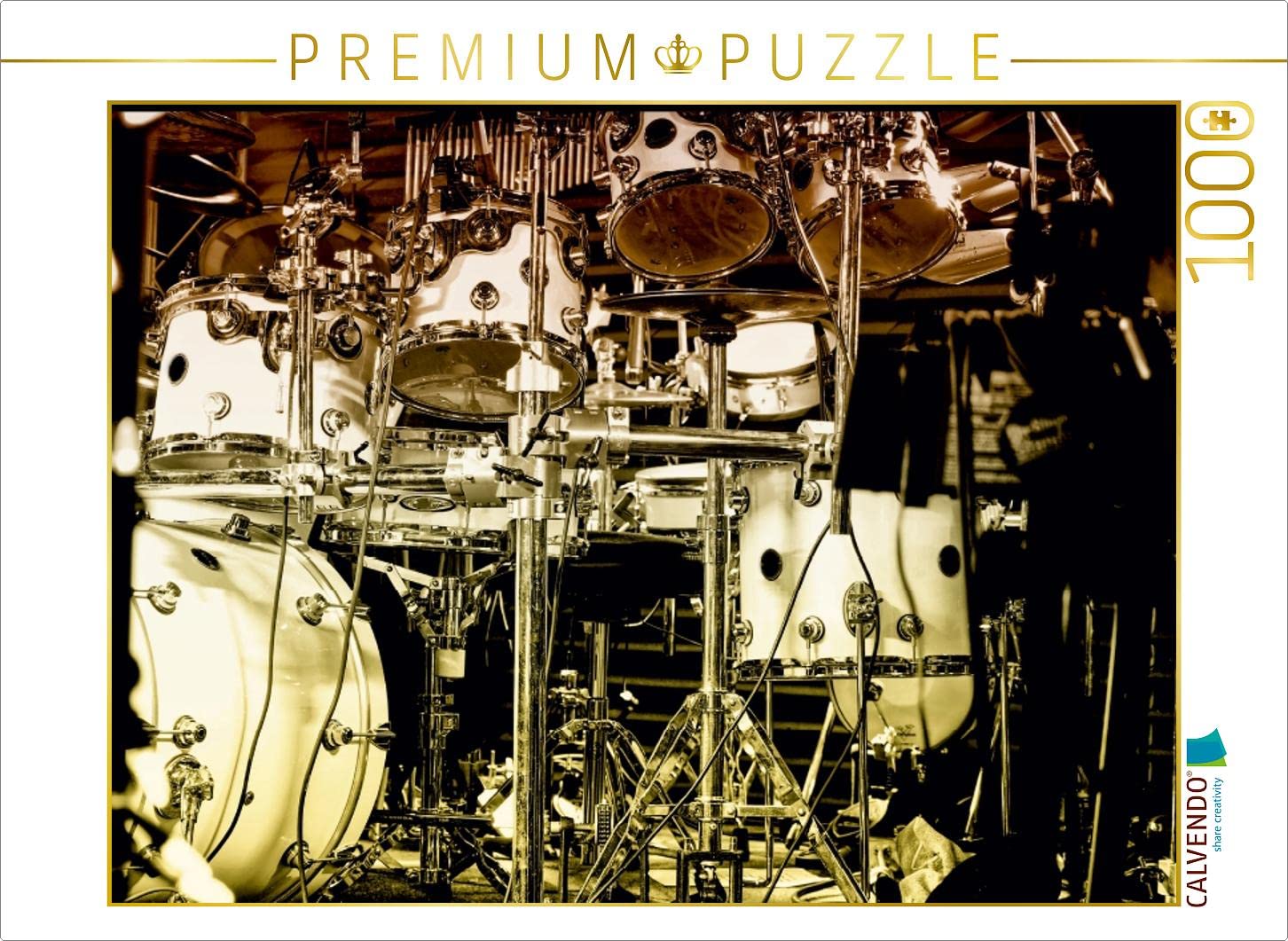 CALVENDO Puzzle „Rote E-Gitarre“ – 1000 Teile, 64x48 Cm, Premium-Qualität Aus Europa