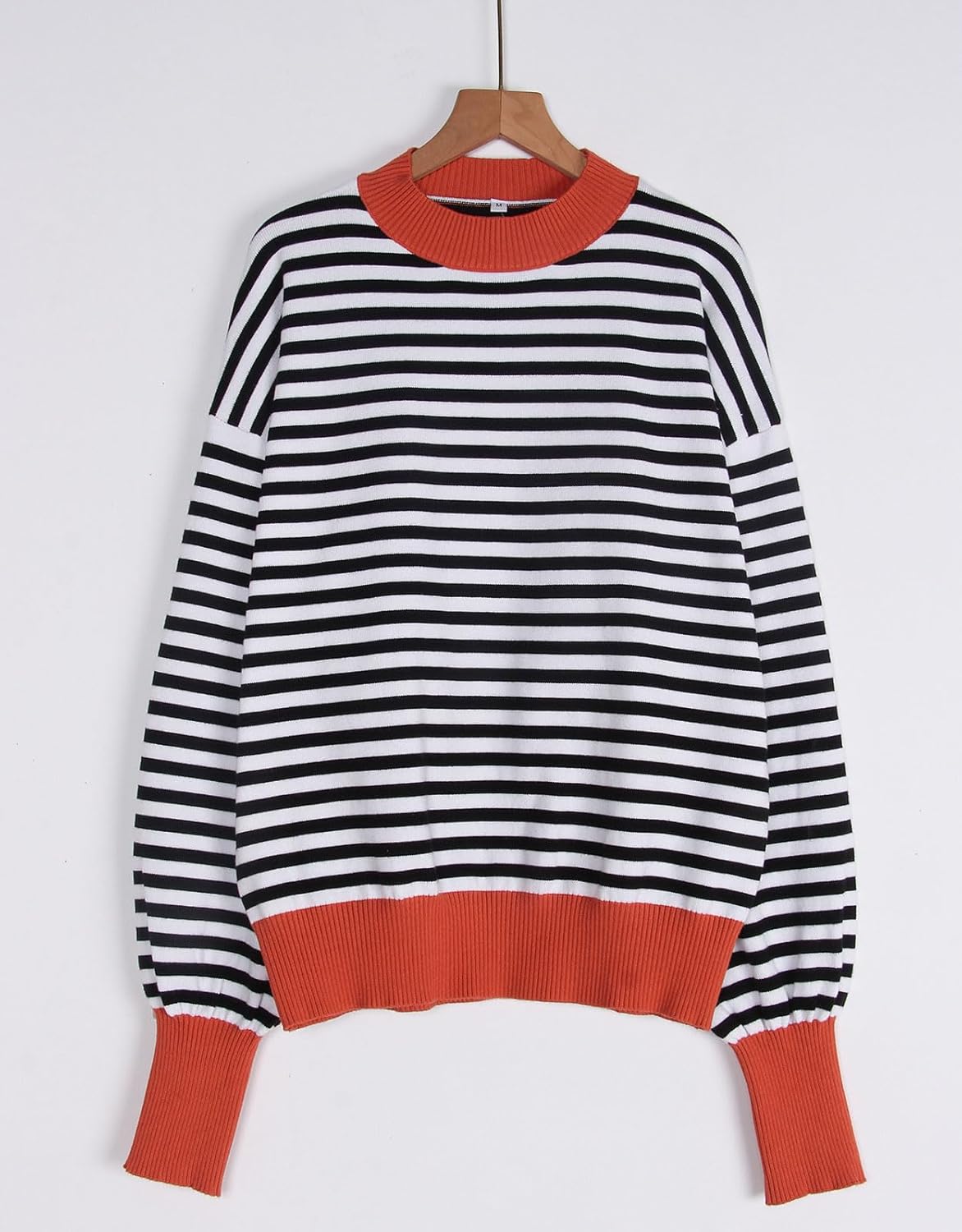 Alsol Lamesa Women's 2026 Fall Winter Mock Neck Long Sleeve Cute Heart Pattern Loose Knit Pullover Sweaters - Image 5