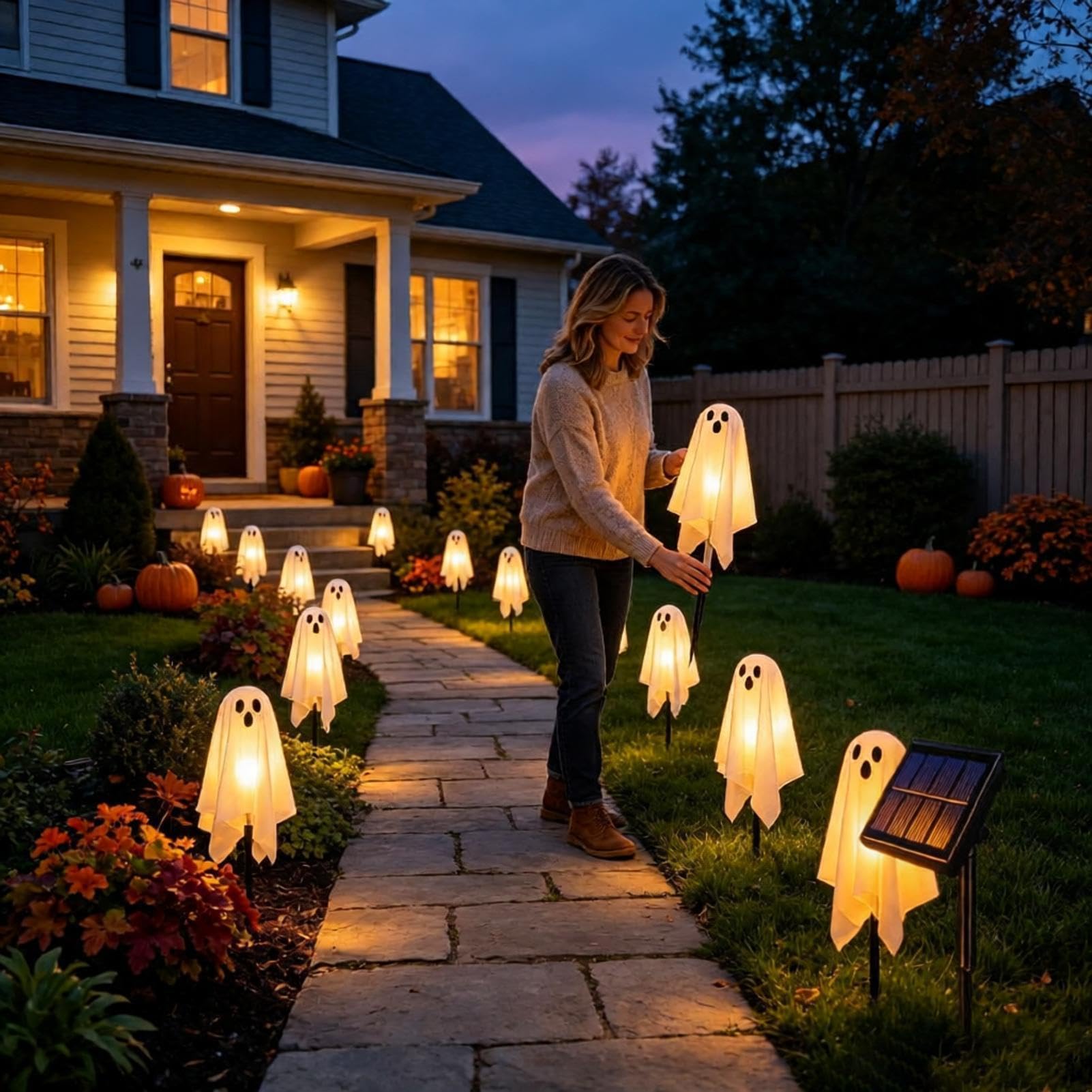 Lampes solaires fantômes d'extérieur lumières extérieures fantôme avec