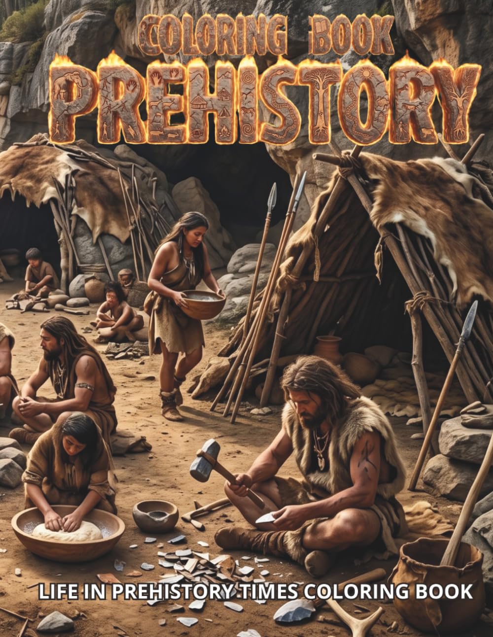 THE PREMIER LIFE IN PREHISTORY TIMES COLORING BOOK: Realistic Stone Age Scenes of Hunting, Cave Art, and Ancient Survival. Intense HD Designs for All ... High-Detail Journey into Ancient Worlds)