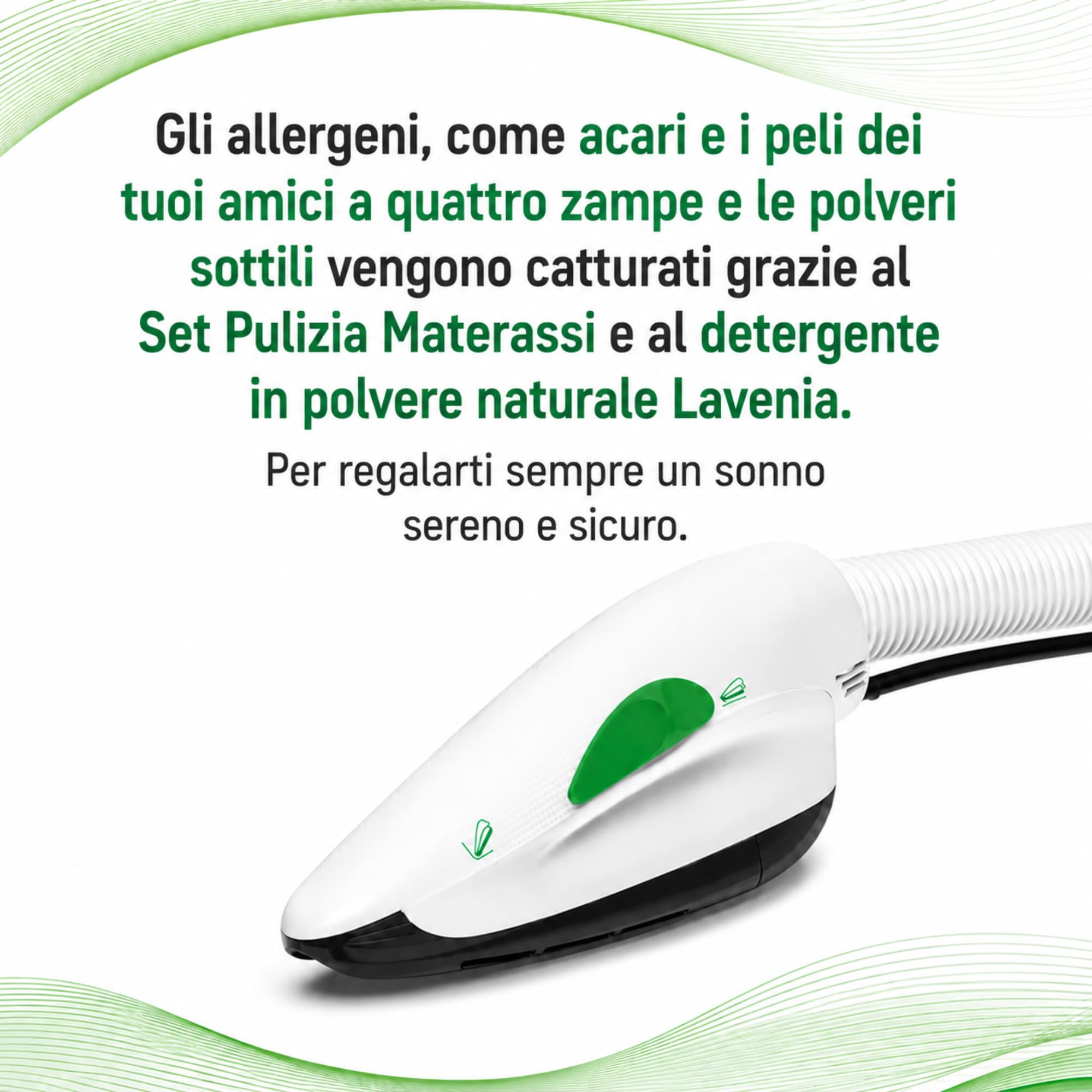 Folletto Picchio PB7/7S USATO COME NUOVO (DA ESPOSIZIONE) per Imbottiti e Materassi ULTIMA GENERAZIONE - COMPLETO di KIT LAVAGGIO e LAVENIA - Accessorio per Divani, Cuscini e Auto -