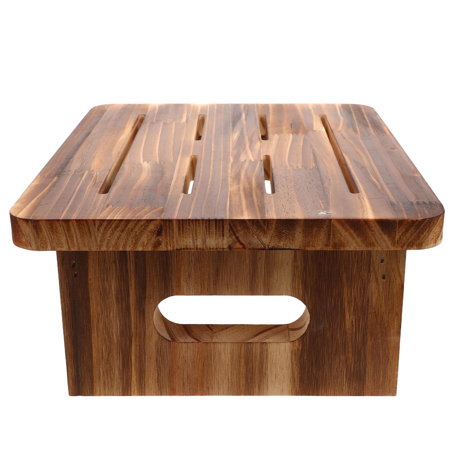 INOOMP Taburete Madera Marrón, Rectangular, para Baños y Dormitorios