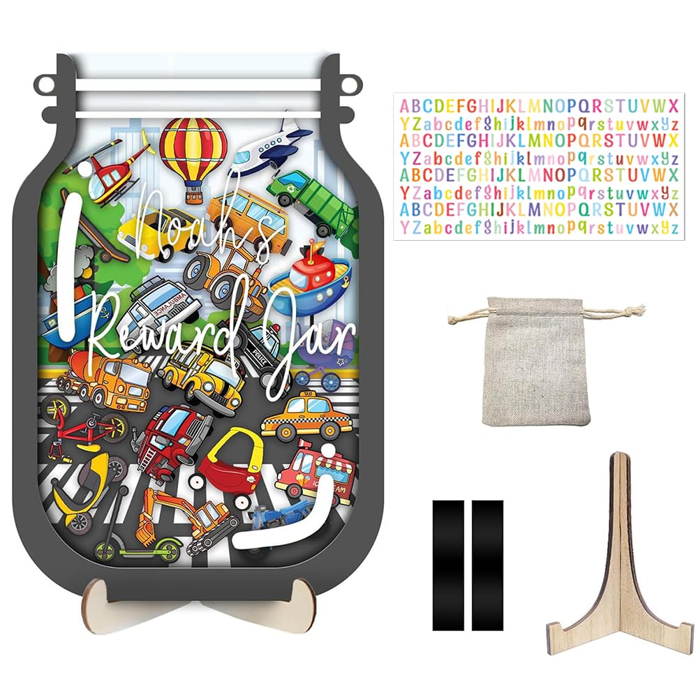 Tarros de recompensa para niños, tabla de comportamiento para niños en casa, tabla de tareas y recompensas de entrenamiento para ir al baño, sistema de recompensas de tarro de estrellas para aula