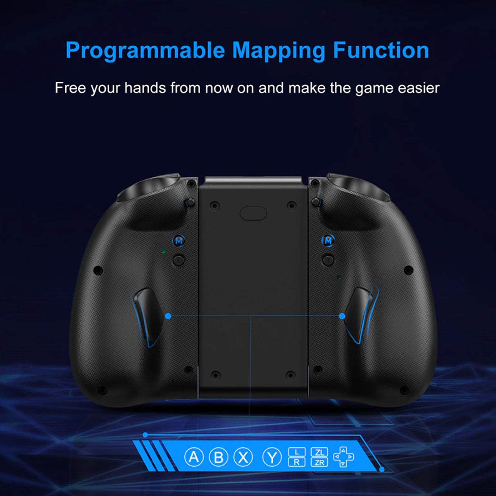EIMSOAH Controlador de Juegos Inalámbrico de Vibración de Doble Motor Desmontable Efectos de Iluminación RGB Gamepad Bluetooth para Interruptor Control de Juego Preciso para Teléfono Móvil