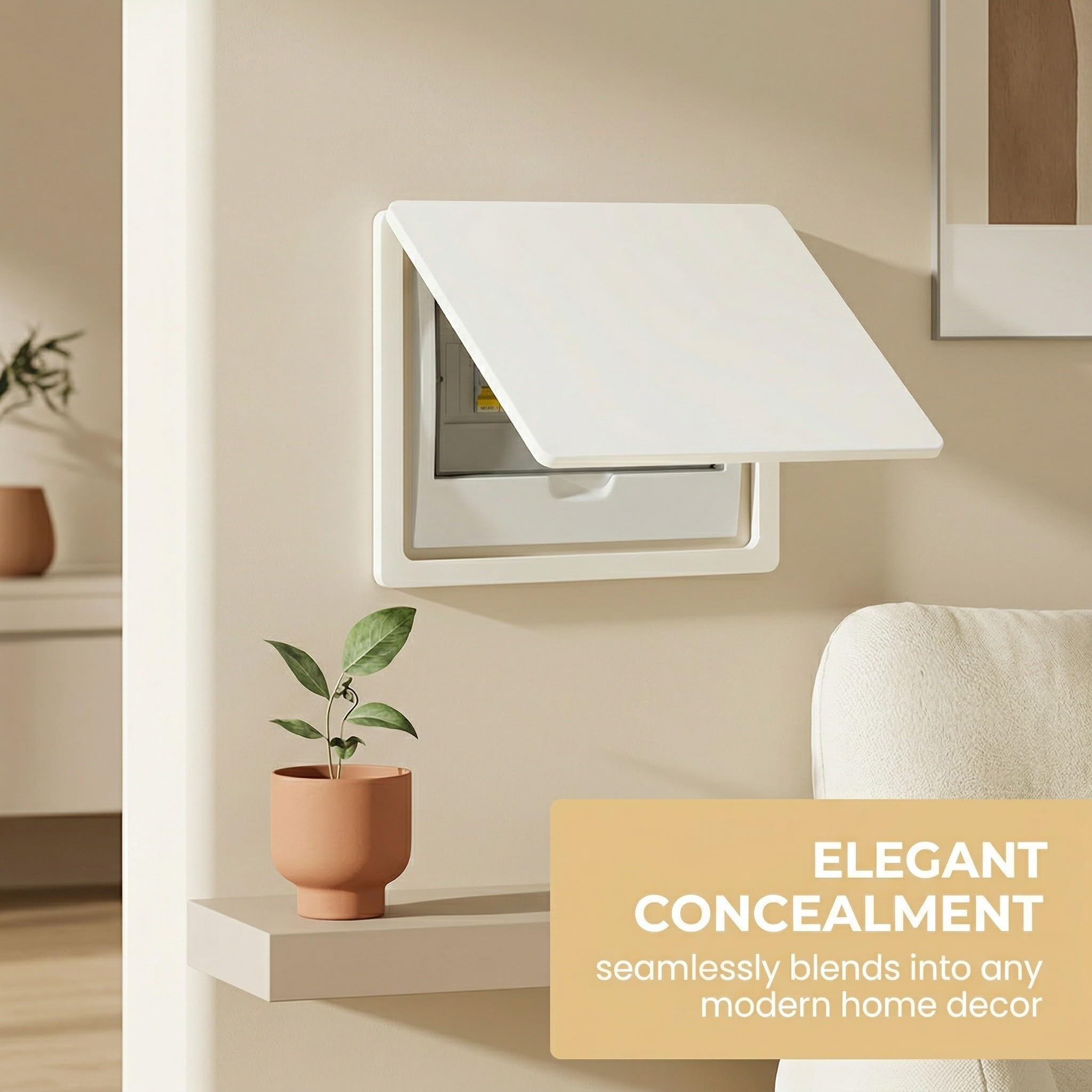 HAGNA 1 Pezzi Copertura Quadro Elettrico, Copricontatore Da Interno Arredo, Quadro Elettrico Copertura For Contatore Di Luce Scatola Distribuzione Contatore Flip Nascondi (A,25X20Cm)