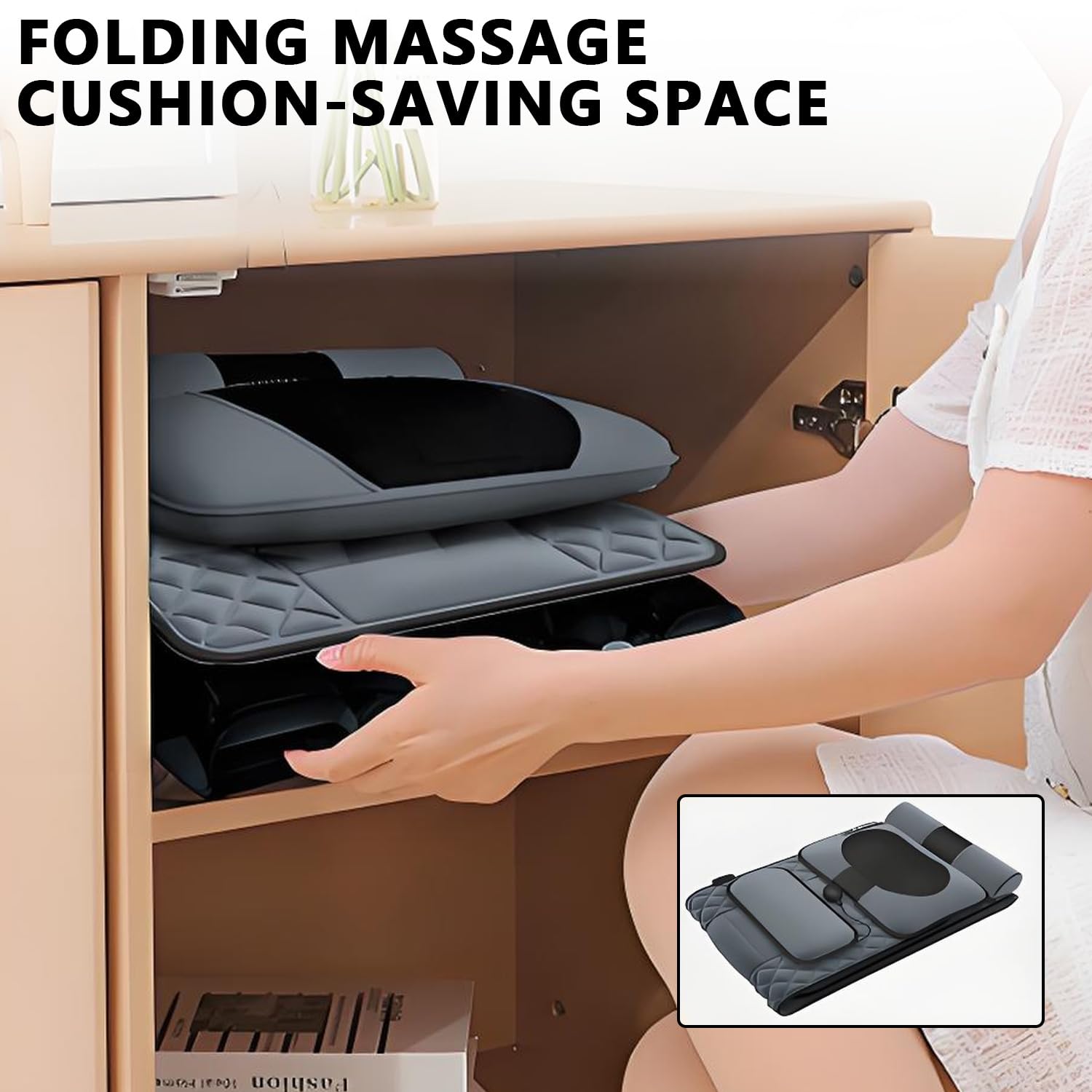 Tapis de massage 5 en 1 pour tout le corps avec fonction chauffante, 12 moteurs de vibration, coussin d'airbag lombaire réglable